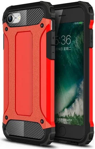 Apple iPhone SE (2020) Hoesje Hybride Back Cover Rood afbeelding 1