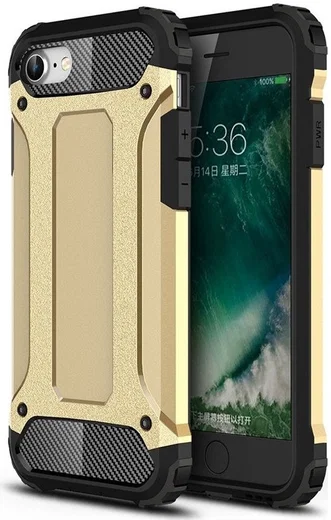 Apple iPhone SE (2020/2022) Hoesje Hybride Back Cover Goud afbeelding 1