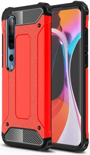Xiaomi Mi 10 / Mi 10 Pro Hoesje Shock Proof Hybride Rood afbeelding 1
