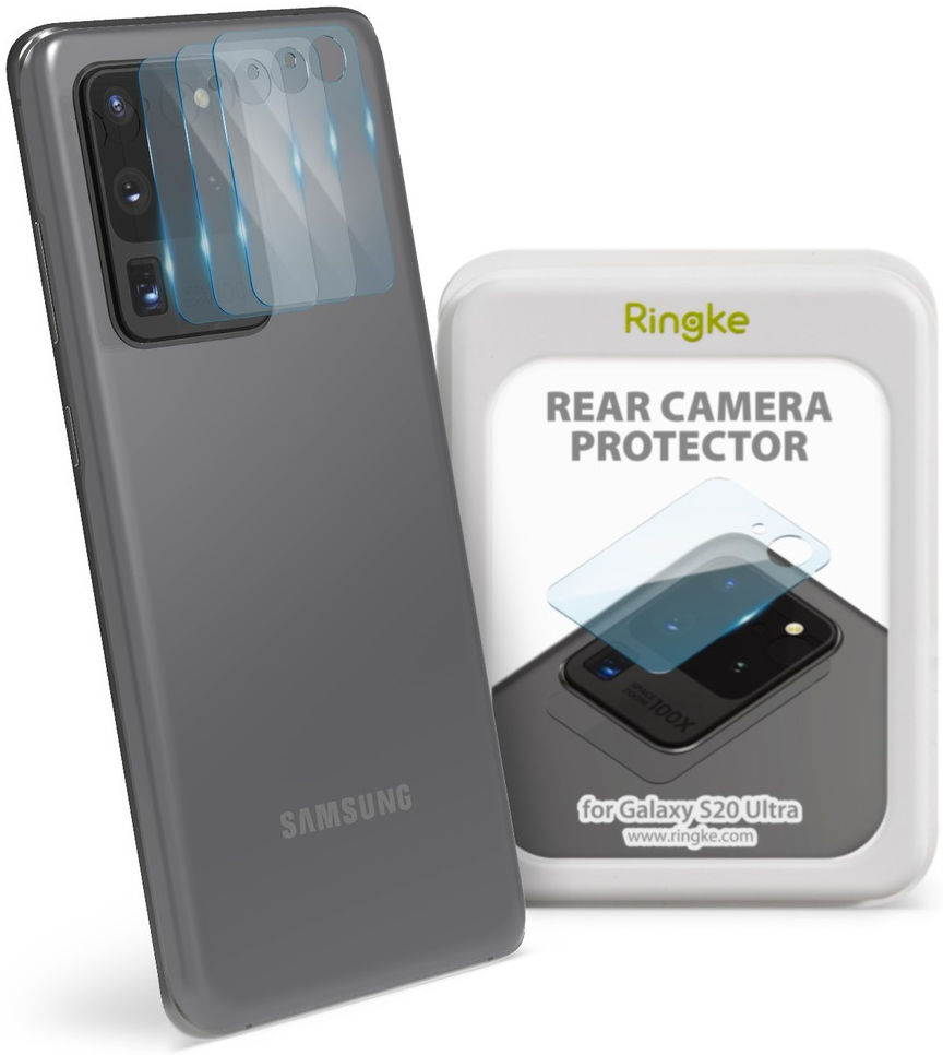 Ringke ID Tempered Glass Camera Lens Samsung Galaxy S20 Ultra (3 Pack) afbeelding 1