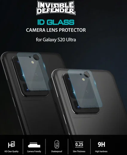Ringke ID Tempered Glass Camera Lens Samsung Galaxy S20 Ultra (3 Pack) afbeelding 3