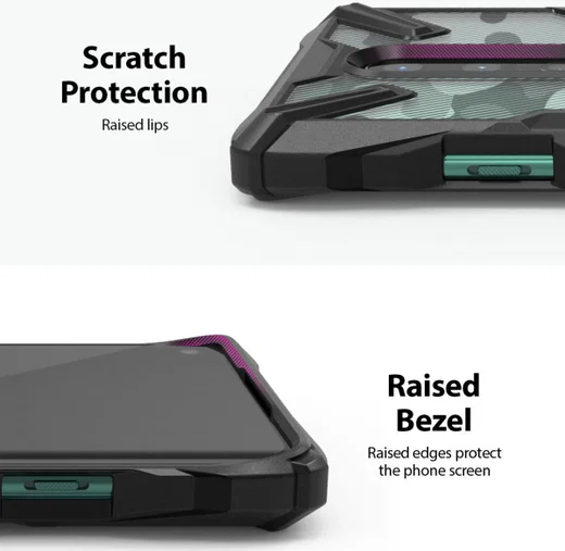 Ringke Fusion X OnePlus 8 Hoesje Transparant / Camo Zwart afbeelding 5