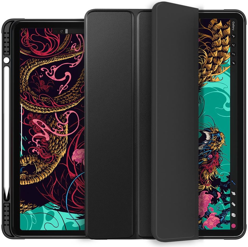 Apple iPad Pro 11 (2018/2020/2021) Hoes Tri-Fold Book Case Zwart afbeelding 9