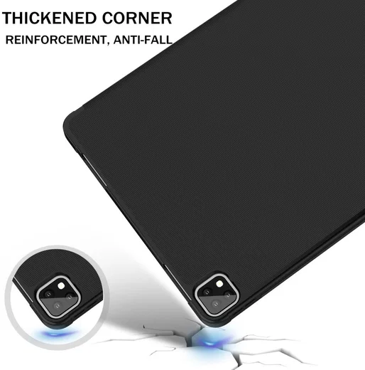 Apple iPad Pro 11 (2018/2020/2021) Hoes Tri-Fold Book Case Zwart afbeelding 12