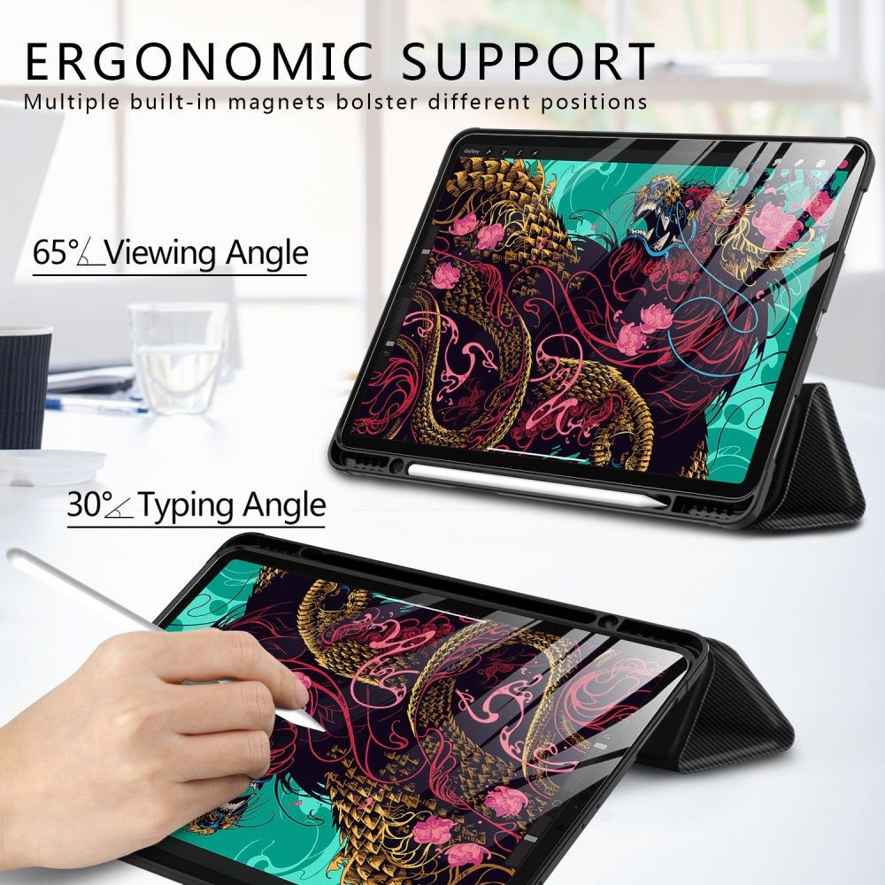Apple iPad Pro 11 (2018/2020/2021) Hoes Tri-Fold Book Case Zwart afbeelding 15