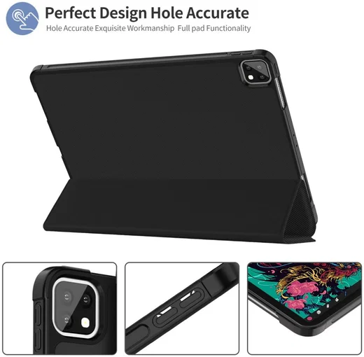 Apple iPad Pro 11 (2018/2020/2021) Hoes Tri-Fold Book Case Zwart afbeelding 8