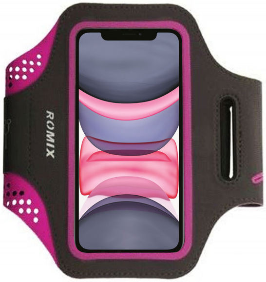 Luxe Sportarmband Universeel Hoesje voor het Hardlopen 5.5 inch Roze afbeelding 1