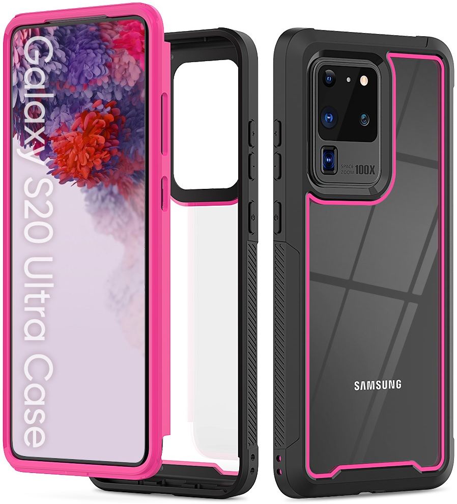 Samsung Galaxy S20 Ultra Hybride Bumper Hoesje Roze afbeelding 1