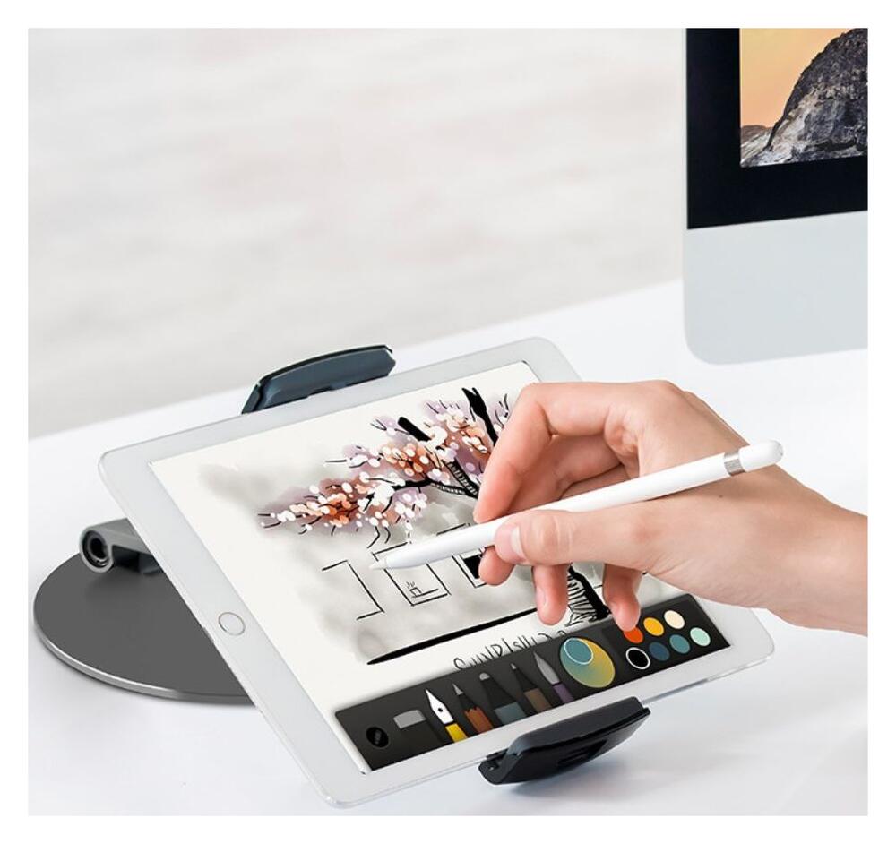 Universele 360° Verstelbare Houder Smartphone Tablet Grijs afbeelding 2
