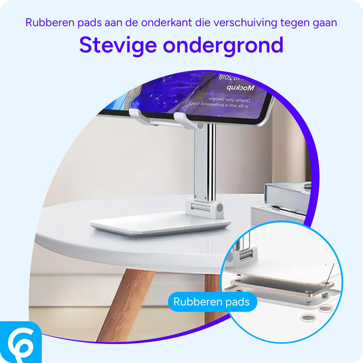 Verstelbare Aluminium Houder Telefoon/Smartphone/iPhone Zwart afbeelding 5