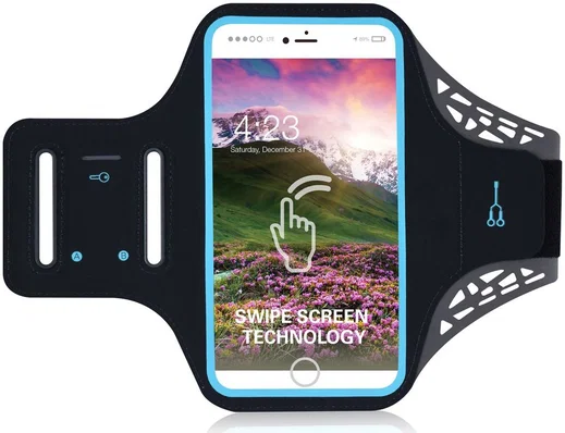 Sportarmband Universeel Hoesje voor het Hardlopen 5.5 inch Zwart afbeelding 1