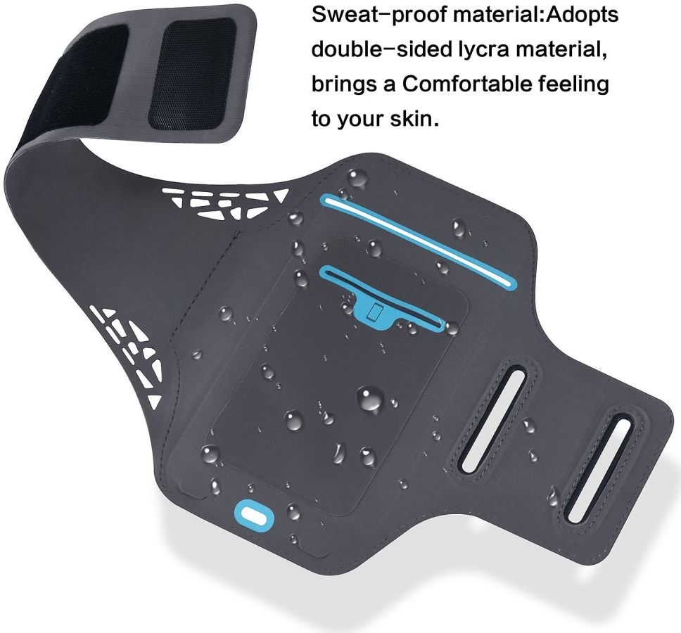 Sportarmband Universeel Hoesje voor het Hardlopen 5.5 inch Zwart afbeelding 2