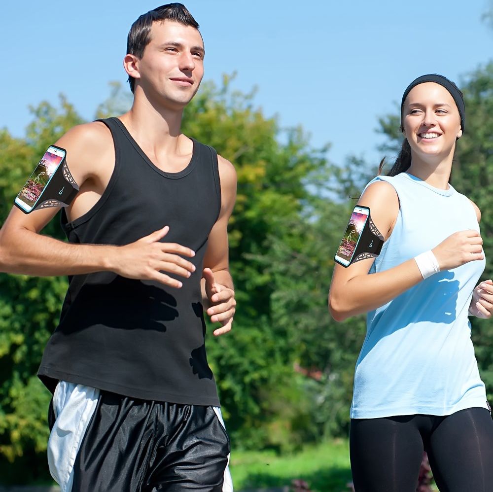 Sportarmband Universeel Hoesje voor het Hardlopen 5.5 inch Zwart afbeelding 9