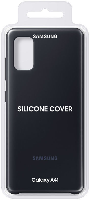 Origineel Samsung Galaxy A41 Hoesje Silicone Back Cover Zwart afbeelding 6