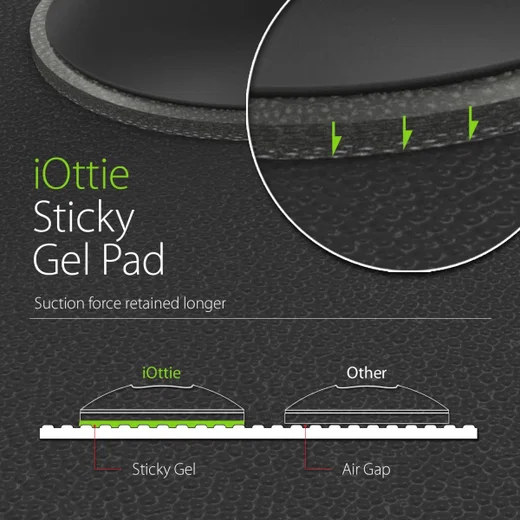 iOttie One Touch Verstelbare Autohouder Dashboard Zuignap Zwart afbeelding 6