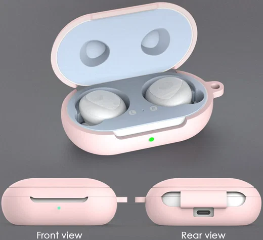 Stevig Samsung Galaxy Buds Siliconen Hoesje Blauw afbeelding 3