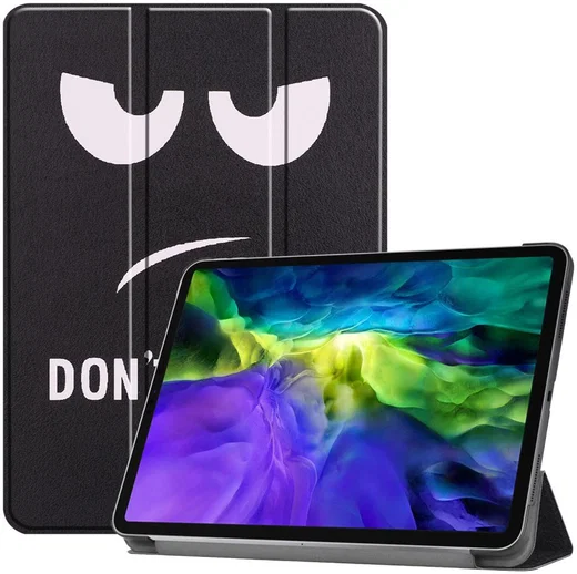 Apple iPad Pro 11 (2018/2020/2021) Tri-fold Hoes met Print Don't Touch afbeelding 1