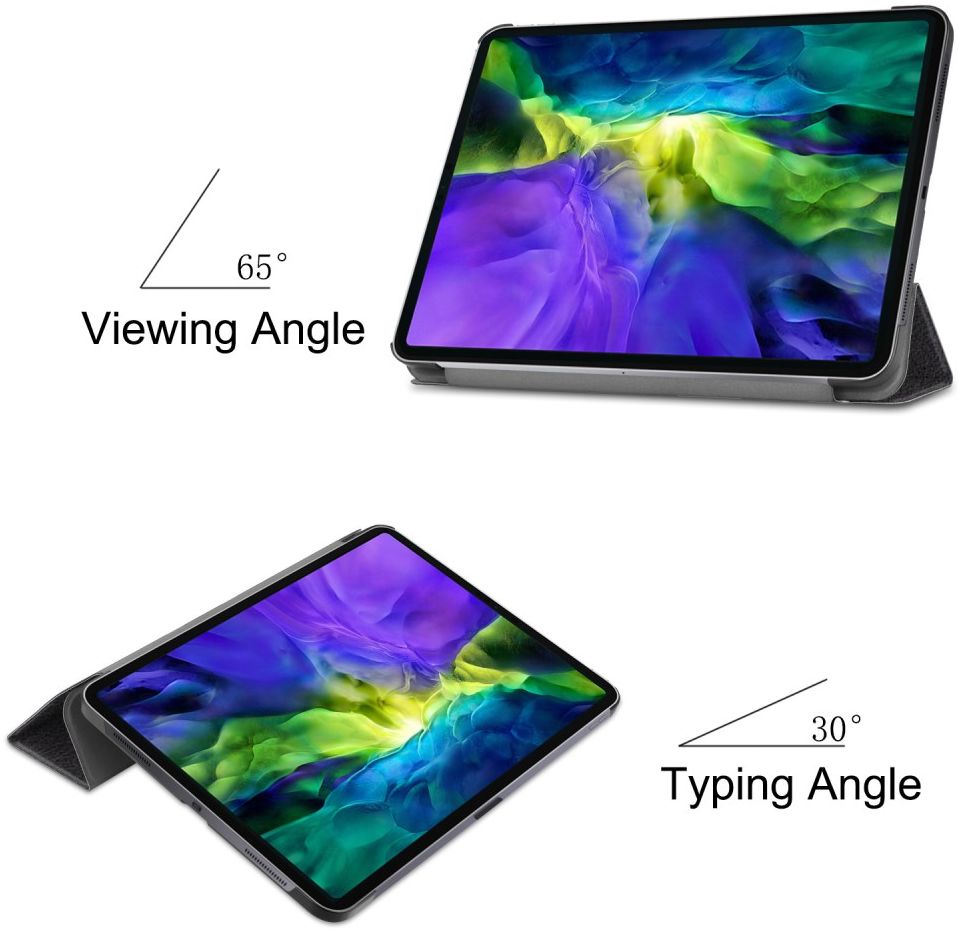 Apple iPad Pro 11 (2018/2020/2021) Tri-fold Hoes met Print Don't Touch afbeelding 7