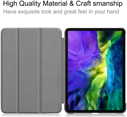 Apple iPad Pro 11 (2018/2020/2021) Tri-fold Hoes met Print Don't Touch afbeelding 5