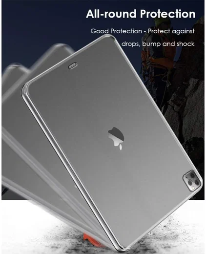 Apple iPad Pro 12.9 2018 / 2020 TPU Hoes Transparant afbeelding 2