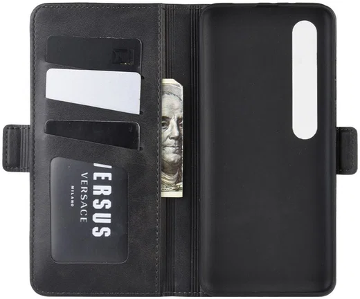 Xiaomi Mi 10 / Mi 10 Pro Stand Portemonnee Hoesje Zwart afbeelding 4