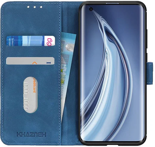 Xiaomi Mi 10 (Pro) Hoesje Vintage Wallet Blauw afbeelding 1
