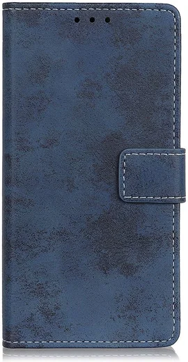 Alcatel 1S (2020) / 3L (2020) Vintage Portemonnee Stand Hoesje Blauw afbeelding 4