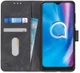 Alcatel 1S 2020 / 3L 2020 Hoesje Retro Wallet Book Case Zwart afbeelding 1