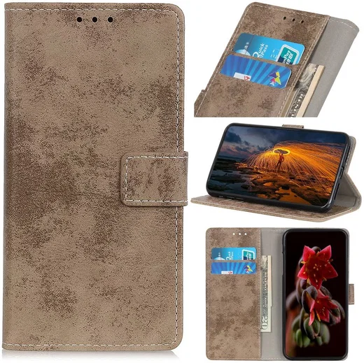 OnePlus 8 Vintage Portemonnee Stand Hoesje Lichtbruin afbeelding 11