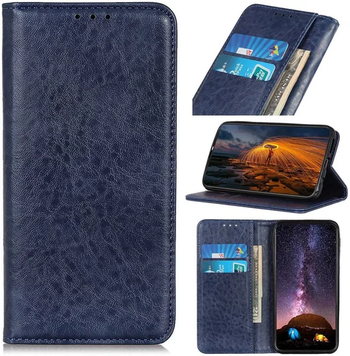 OnePlus 8 Pro Crazy Horse Portemonnee Hoesje Blauw afbeelding 8