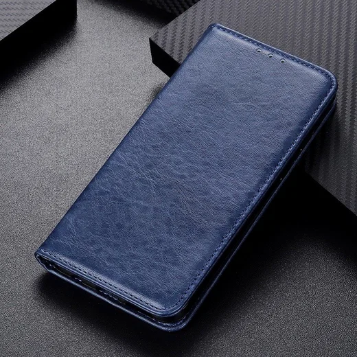 OnePlus 8 Pro Crazy Horse Portemonnee Hoesje Blauw afbeelding 9