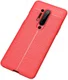 OnePlus 8 Pro Hoesje TPU Leer Design Back Cover Rood afbeelding 2