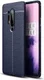OnePlus 8 Pro Hoesje TPU Leer Design Back Cover Blauw afbeelding 1