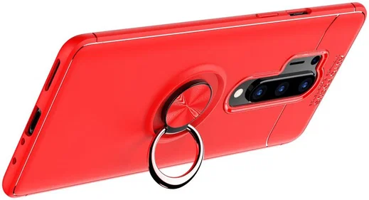 OnePlus 8 Hoesje met Kickstand Ring Rood afbeelding 2