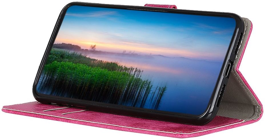 OnePlus 8 Pro Vintage Portemonnee Stand Hoesje Roze afbeelding 5