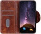 OnePlus 8 Pro Hoesje Portemonnee Luxe Wallet Case Bruin afbeelding 1