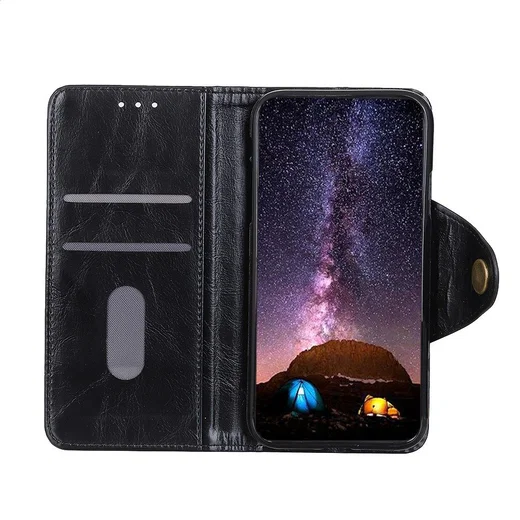 OnePlus 8 Pro Hoesje Portemonnee Luxe Wallet Case Zwart afbeelding 2