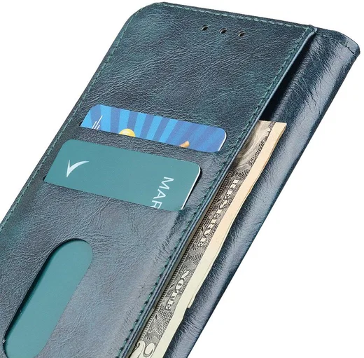 OnePlus 8 Pro Hoesje Portemonnee Luxe Wallet Case Blauw afbeelding 5