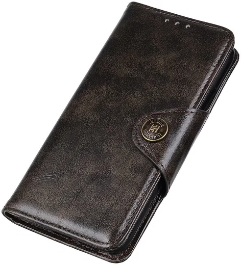OnePlus 8 Pro Hoesje Portemonnee Luxe Wallet Case Donkerbruin afbeelding 3