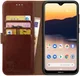 Rosso Element Nokia 2.3 Hoesje Book Cover Wallet Case Bruin afbeelding 1