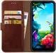 Rosso Element LG K40S Hoesje Book Cover Wallet Case Bruin afbeelding 1