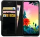 Rosso Element LG K50S Hoesje Book Cover Wallet Case Zwart afbeelding 1