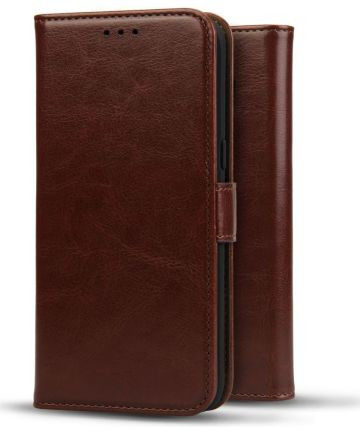 Rosso Element Motorola One Hyper Hoesje Book Cover Wallet Case Bruin afbeelding 2