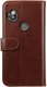 Rosso Element Motorola One Hyper Hoesje Book Cover Wallet Case Bruin afbeelding 5