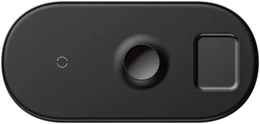 Baseus 3in1 18W Draadloze Oplader Smartphone Apple Watch AirPods Zwart afbeelding 1
