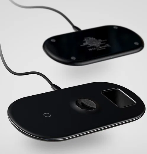 Baseus 3in1 18W Draadloze Oplader Smartphone Apple Watch AirPods Zwart afbeelding 3