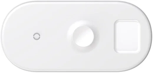 Baseus 3-in-1 18W Draadloze Oplader Smartphone Apple Watch AirPods Wit afbeelding 3