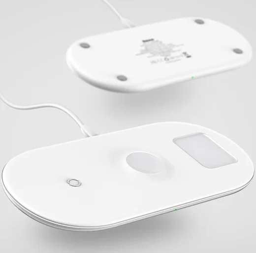 Baseus 3-in-1 18W Draadloze Oplader Smartphone Apple Watch AirPods Wit afbeelding 7
