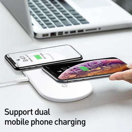 Baseus 3-in-1 18W Draadloze Oplader Smartphone Apple Watch AirPods Wit afbeelding 5