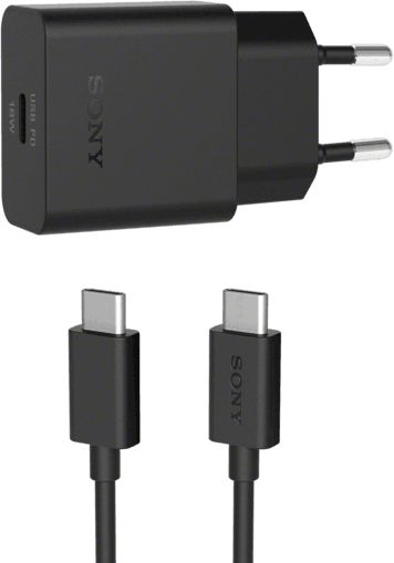 Orginele Sony USB-C Snellader Set 1M 3A Zwart afbeelding 1